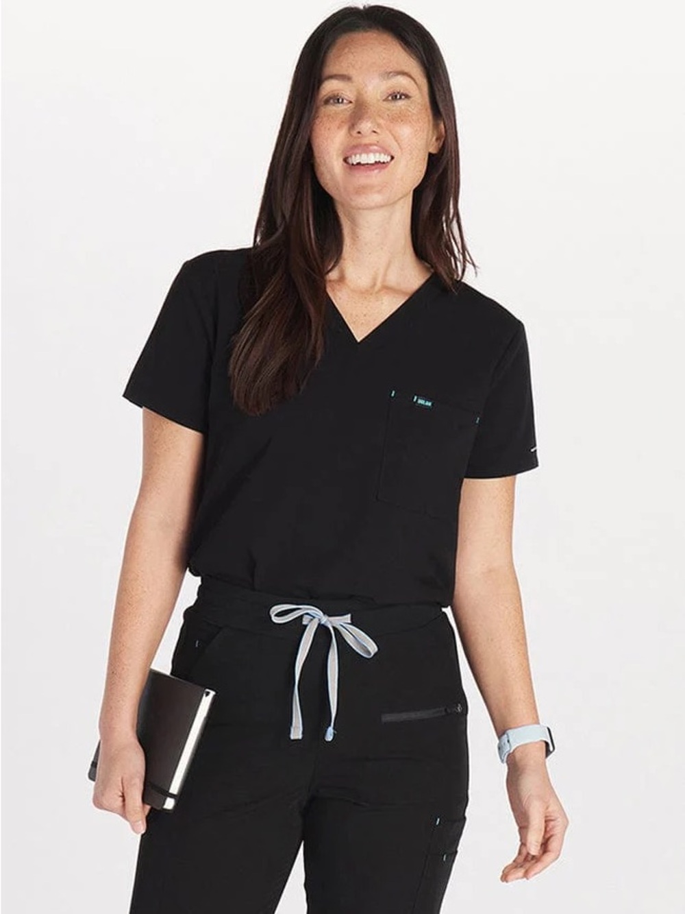 Dolan NWT Black Mayfair V Neck 2-Pocket CORE Scrub Top